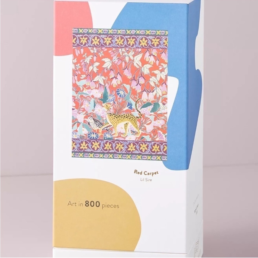 NIB Jiggy for Anthropologie Puzzle and Glue Set, Red Carpet by Lil Sire